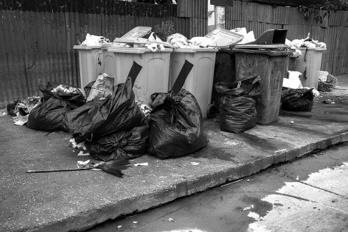Waste removal trucks operating in London