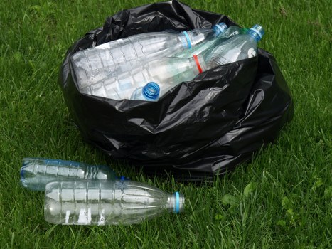 Various types of builders waste being sorted for disposal