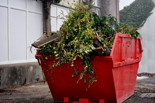 Professional rubbish disposal in a London office